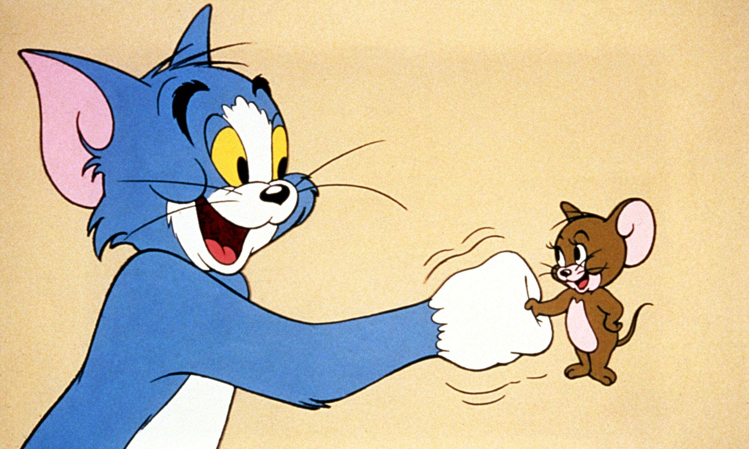 Tom, Jerry, Classic cartoon, 2K Desktop Wallpaper