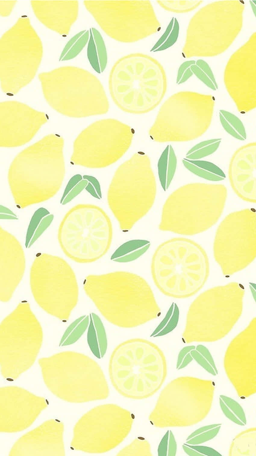 lemon, green leaves, creamy white background, HD Phone Wallpaper