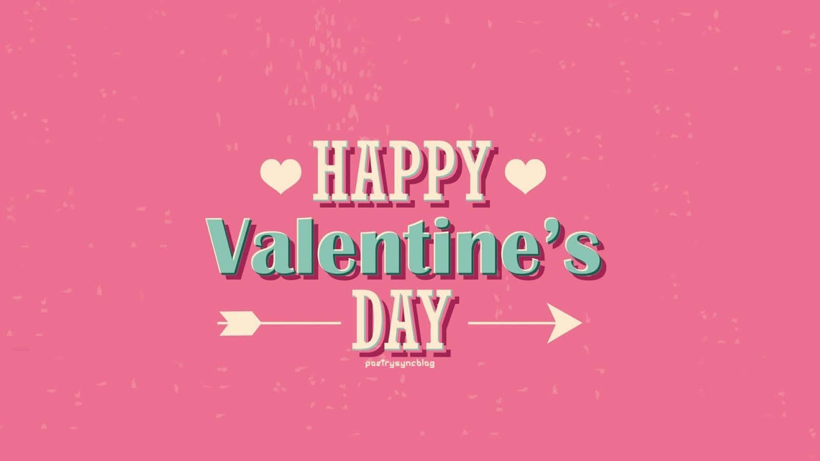 Cute Valentine, Pink Greeting Banner, Happy Valentine's Day, HD Desktop Wallpaper
