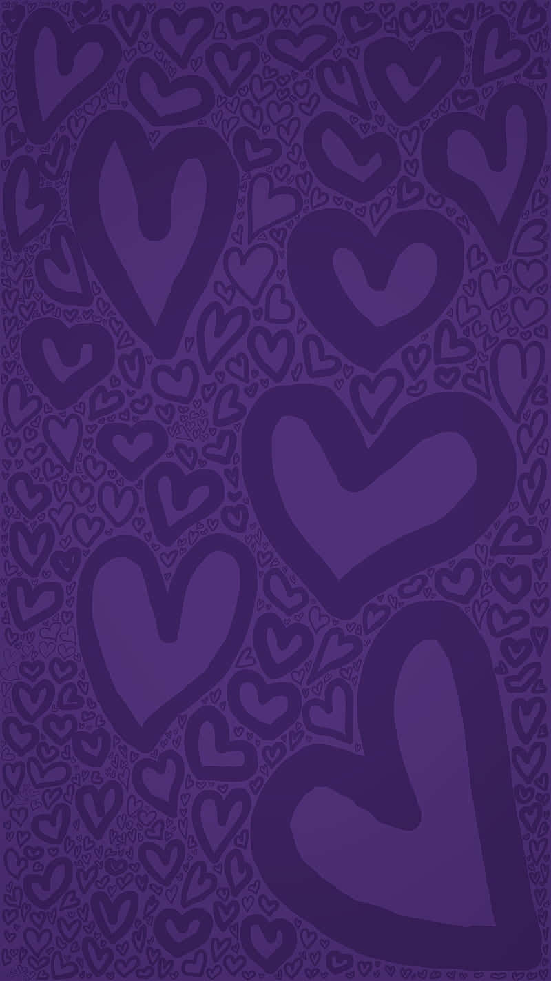 cute valentines, purple heart doodles, vibrant purple, HD Phone Wallpaper