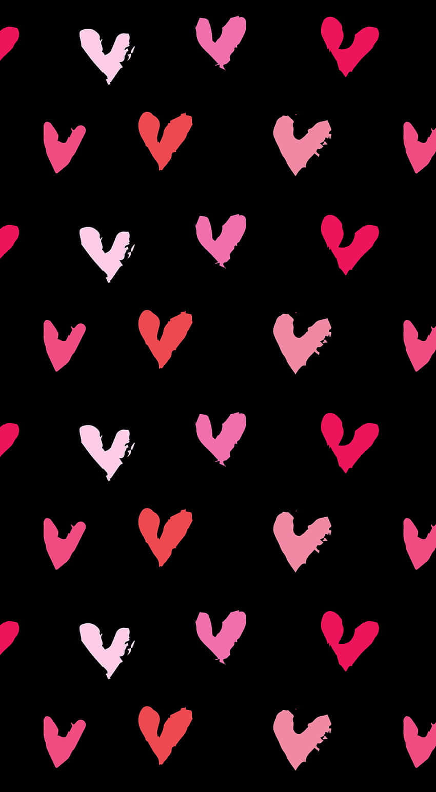 Cute Valentines, small heart pattern, vibrant pink, HD Phone Wallpaper
