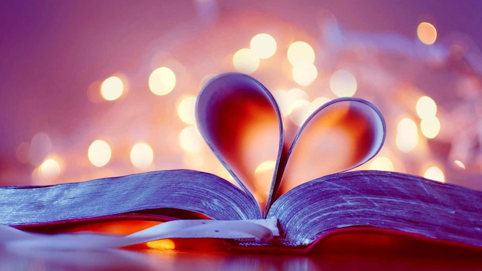 Cute Valentines, book, heart, HD Desktop Wallpaper