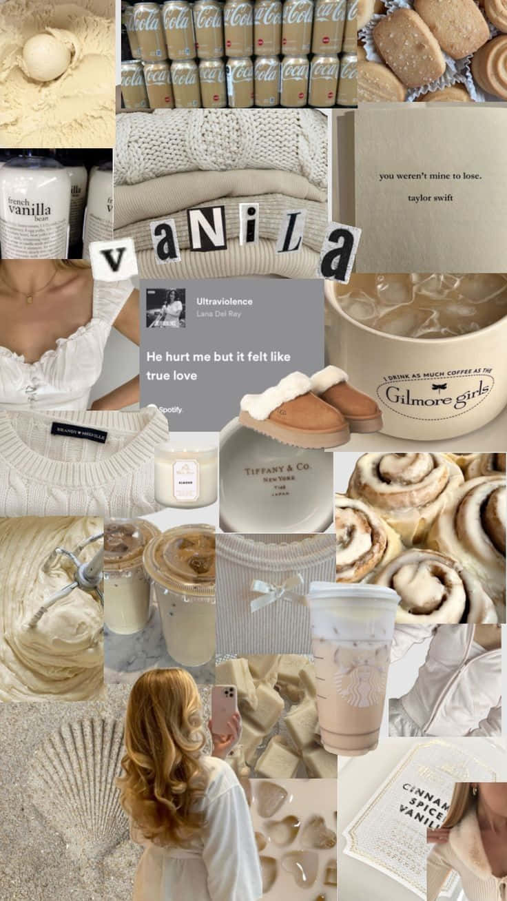 vanilla girl aesthetic, beige-toned, cinnamon rolls, HD Phone Wallpaper