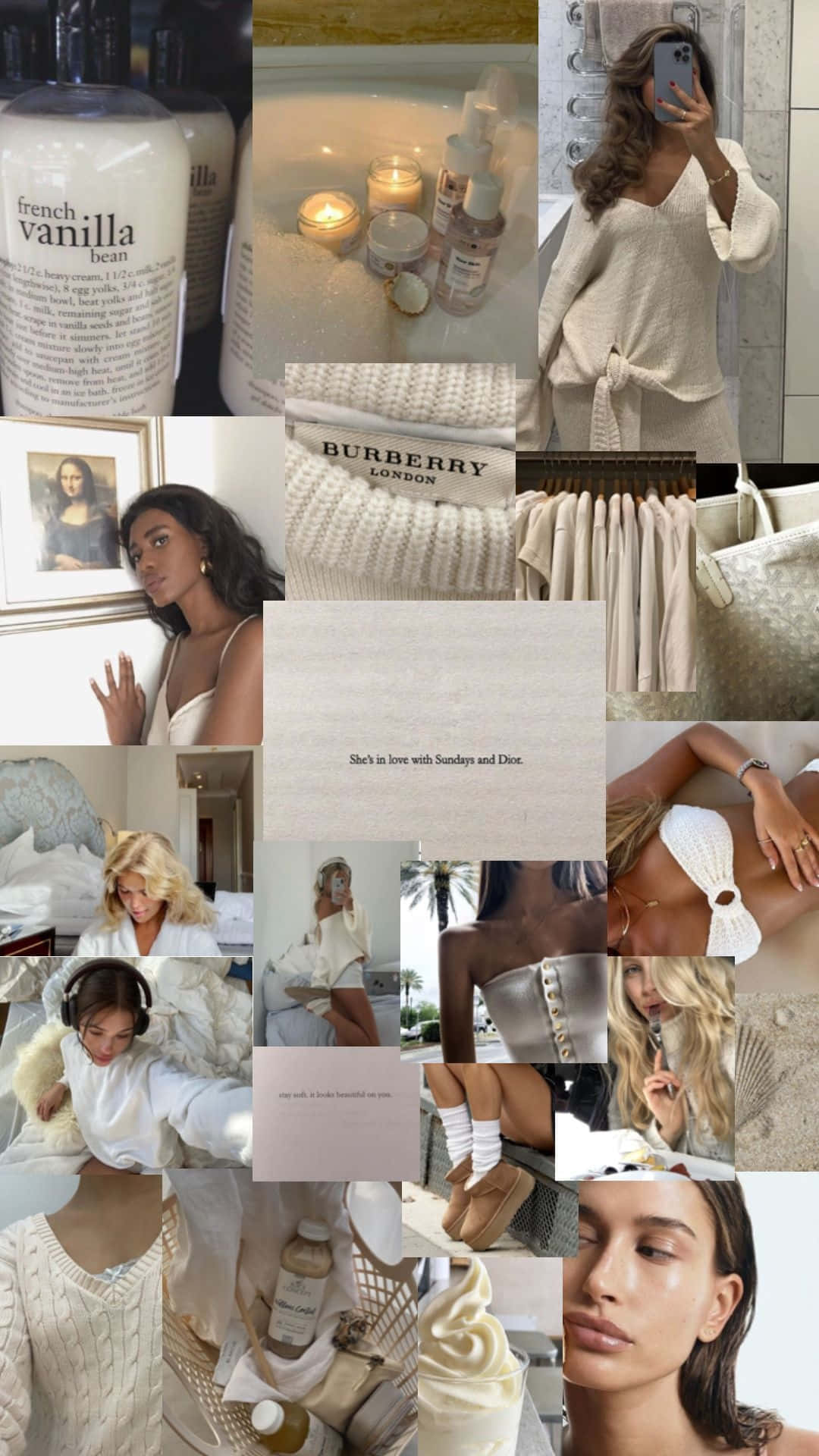 vanilla aesthetic, beige, cream, Full HD Phone Wallpaper