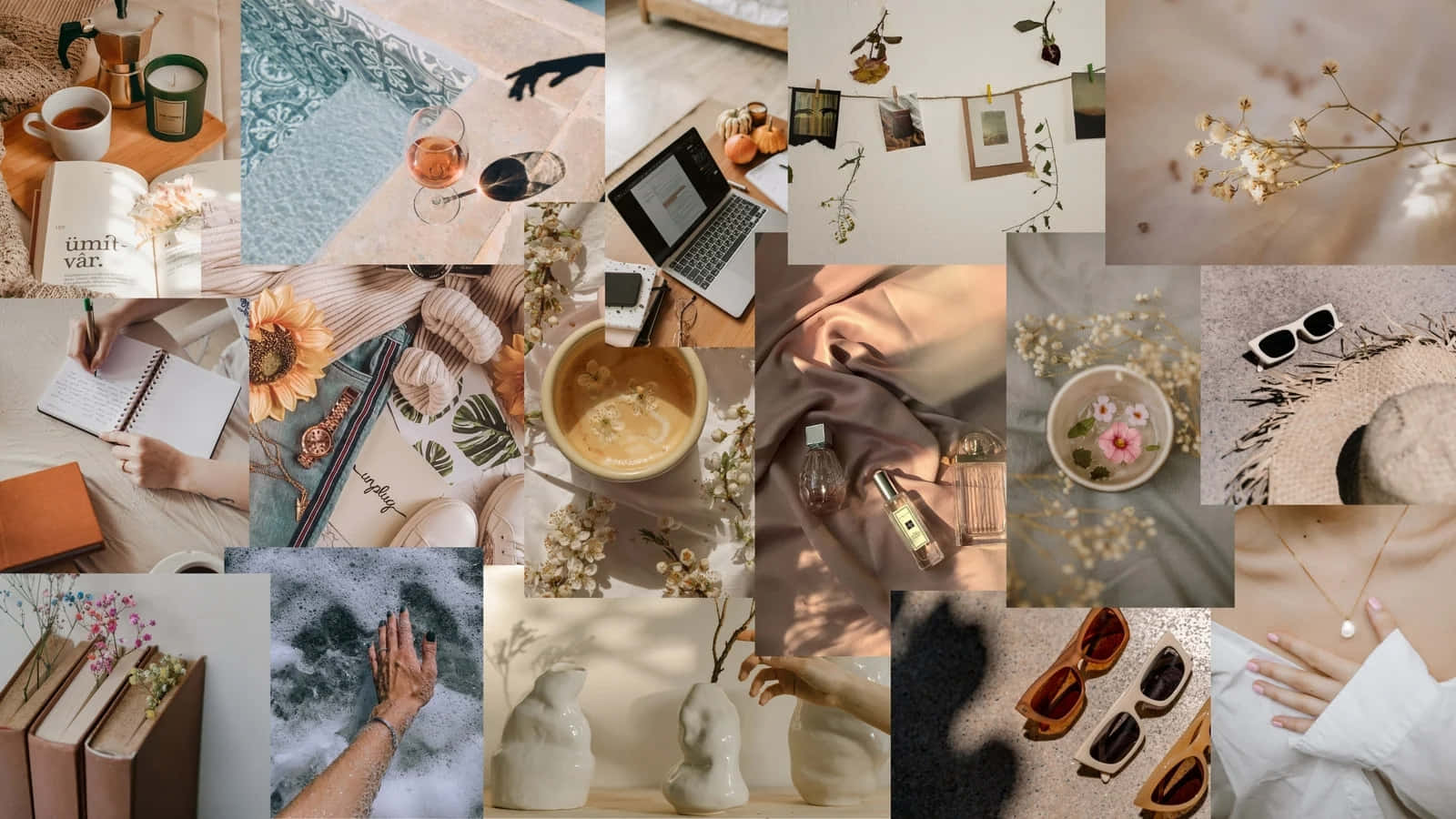 Vanilla Aesthetic, pastel-toned, coffee, HD Desktop Wallpaper