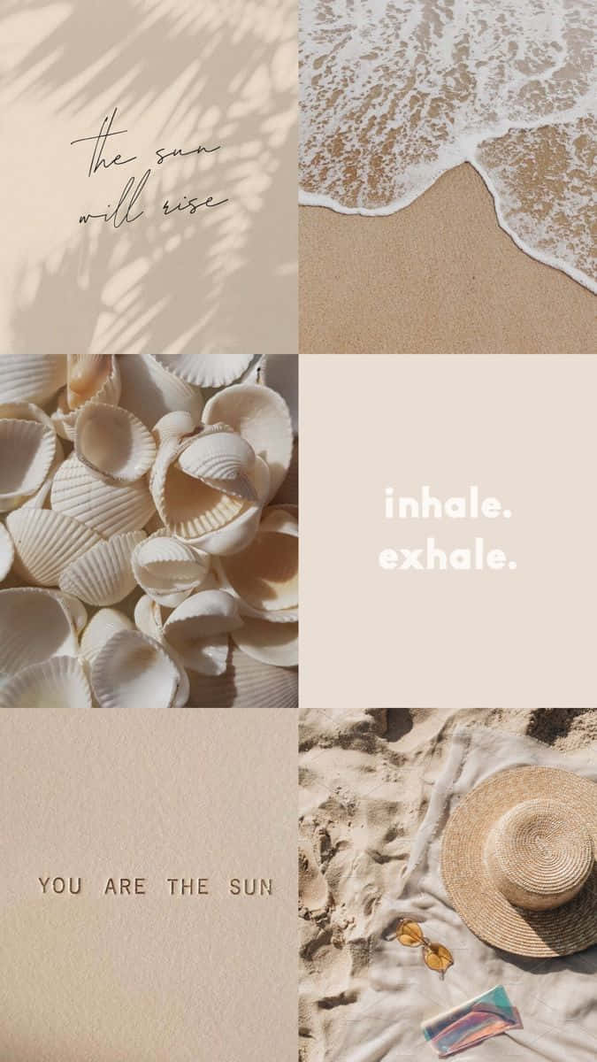 Vanilla Aesthetic, sun, sea, SD Phone Wallpaper