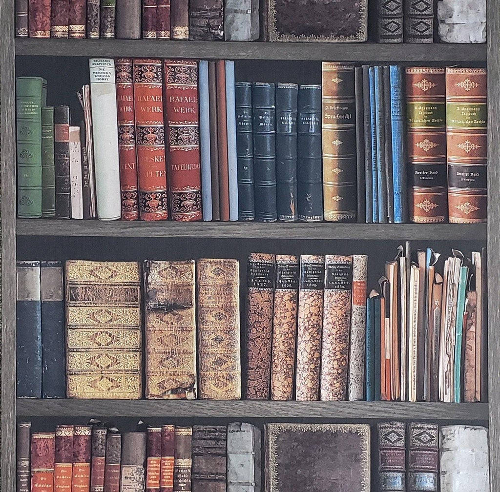 Cool Vintage, weathered wooden bookshelves, vintage books, SD Desktop Wallpaper