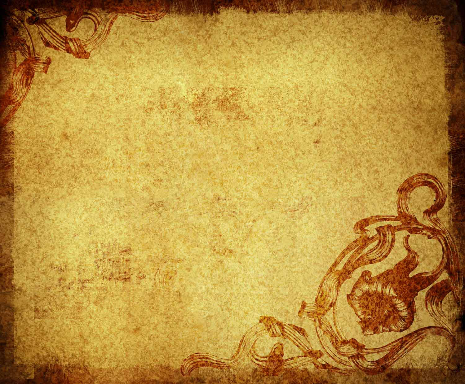 vintage, parchment paper, ornate brown filigree corners, HD Desktop Wallpaper