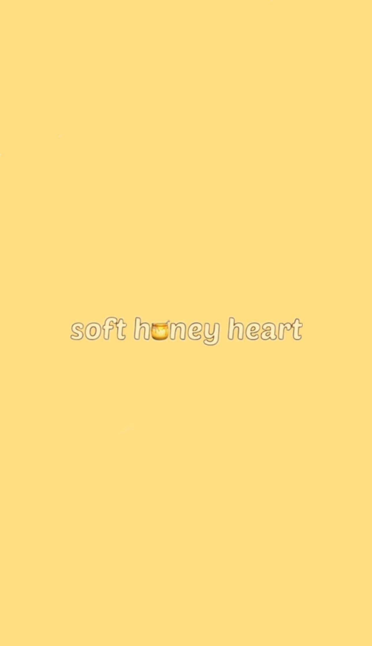 pale yellow, soft honey heart, honey jar emoji, Full HD Phone Wallpaper