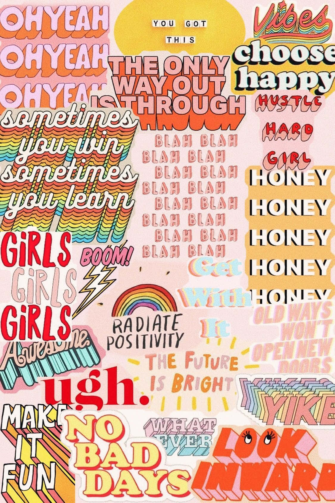 Vsco Aesthetic, pastel background, vibrant collage, HD Phone Wallpaper
