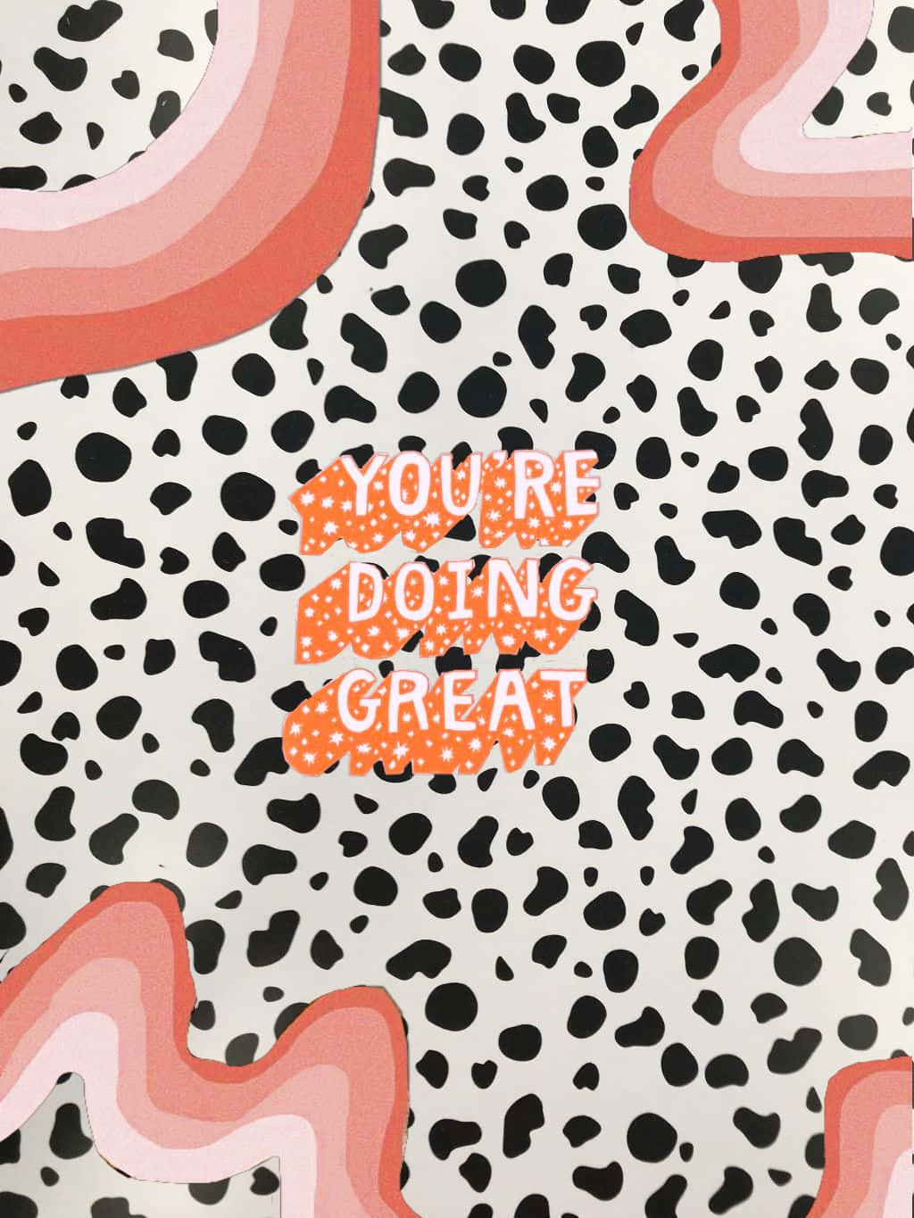 Cute VSCO Aesthetic, polka dot, vibrant orange text, HD Phone Wallpaper
