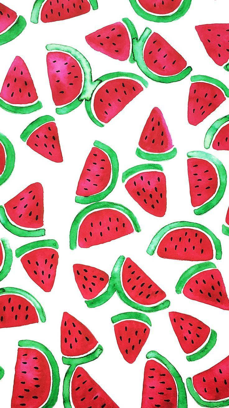 burning red, watermelon slices, green rinds, HD Phone Wallpaper