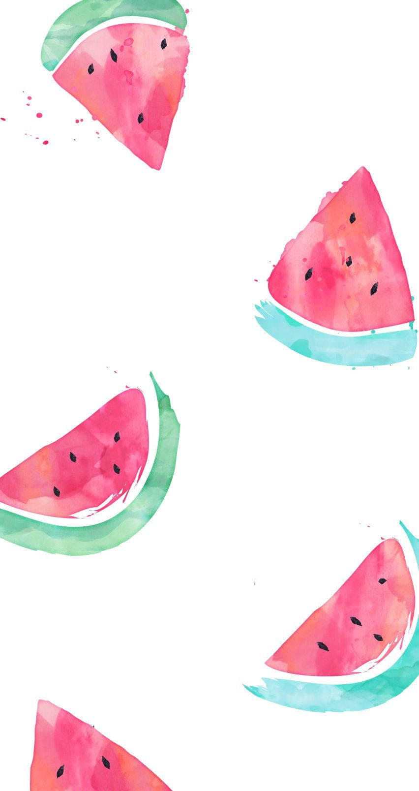 Cute Watermelon, watercolor, pink flesh, HD Phone Wallpaper