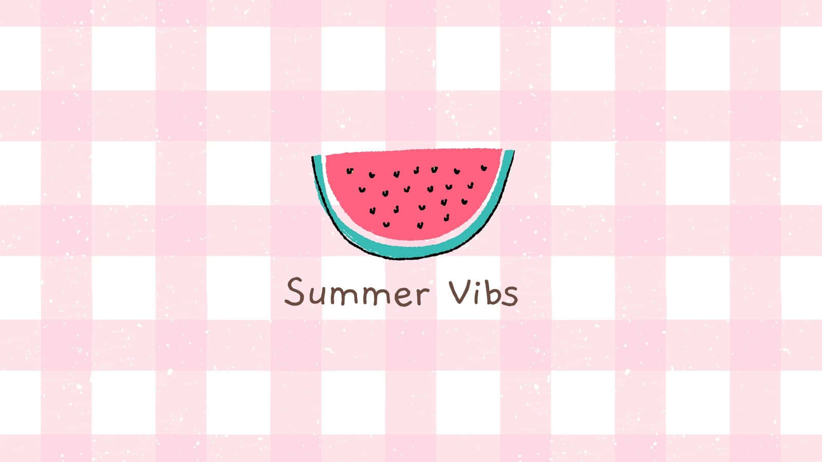 pink checkered background, watermelon slice, black seeds, HD Desktop Wallpaper