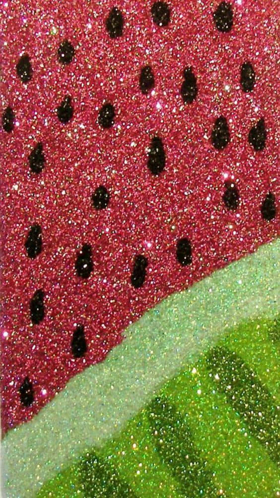 sparkling watermelon, glitter texture, pink flesh, SD Phone Wallpaper