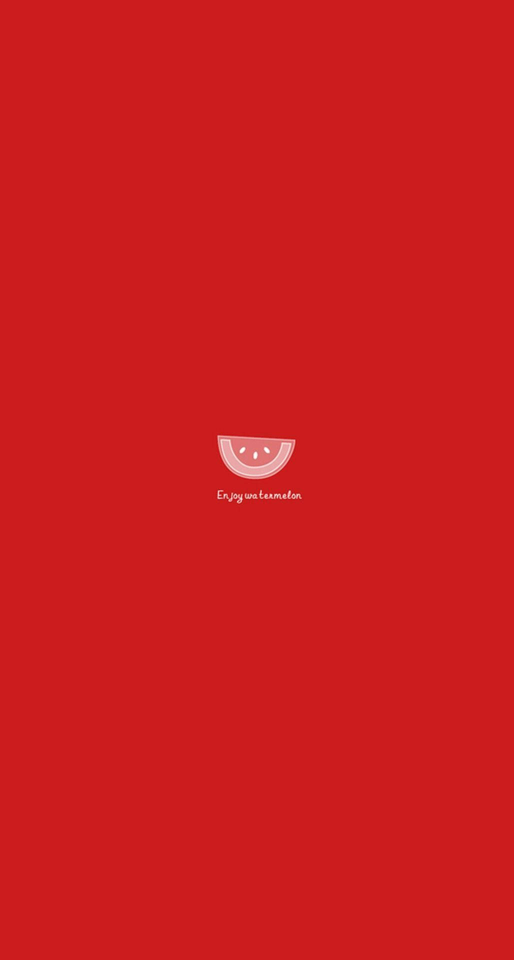 red basic watermelon, minimalist red, watermelon slice icon, Full HD Phone Wallpaper