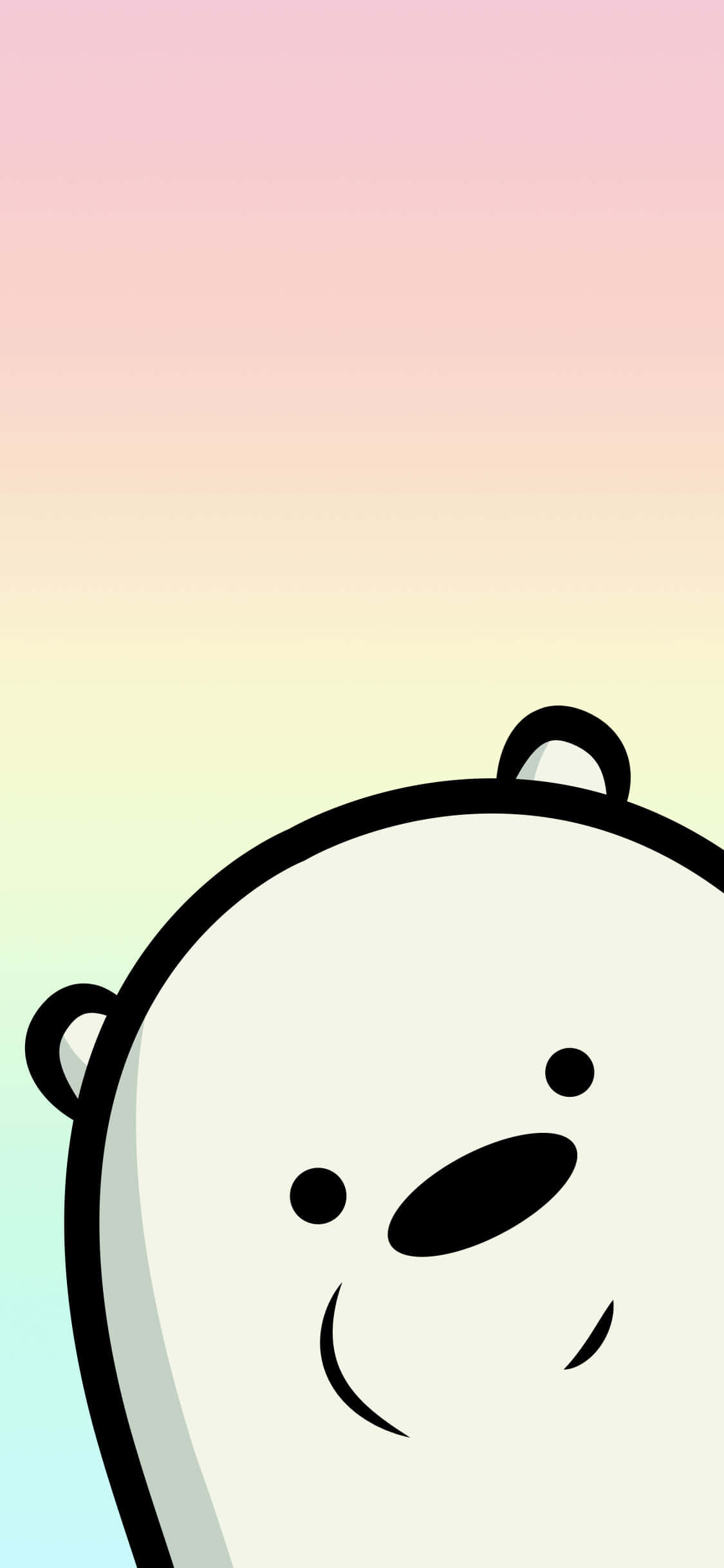 We Bare Bears, polar bear, pastel gradient sky, Full HD Phone Wallpaper