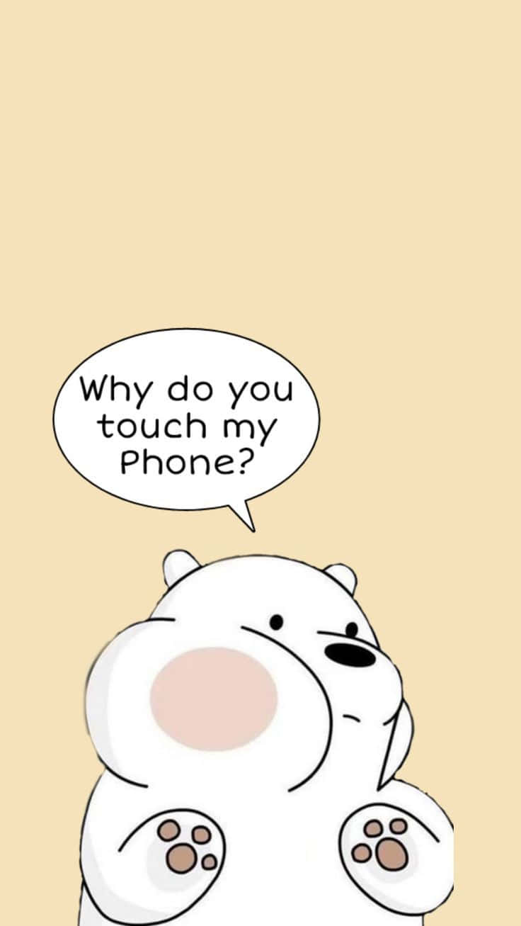We Bare Bears, polar bear, phone, HD Phone Wallpaper