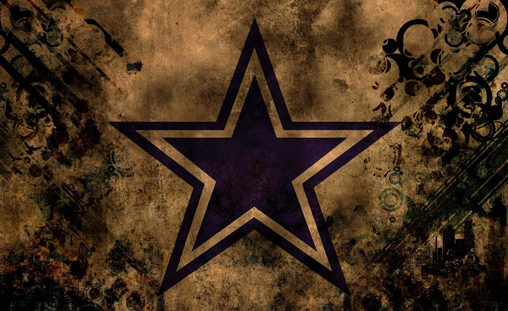 purple star, gold trim, gritty textured background, HD Desktop Wallpaper