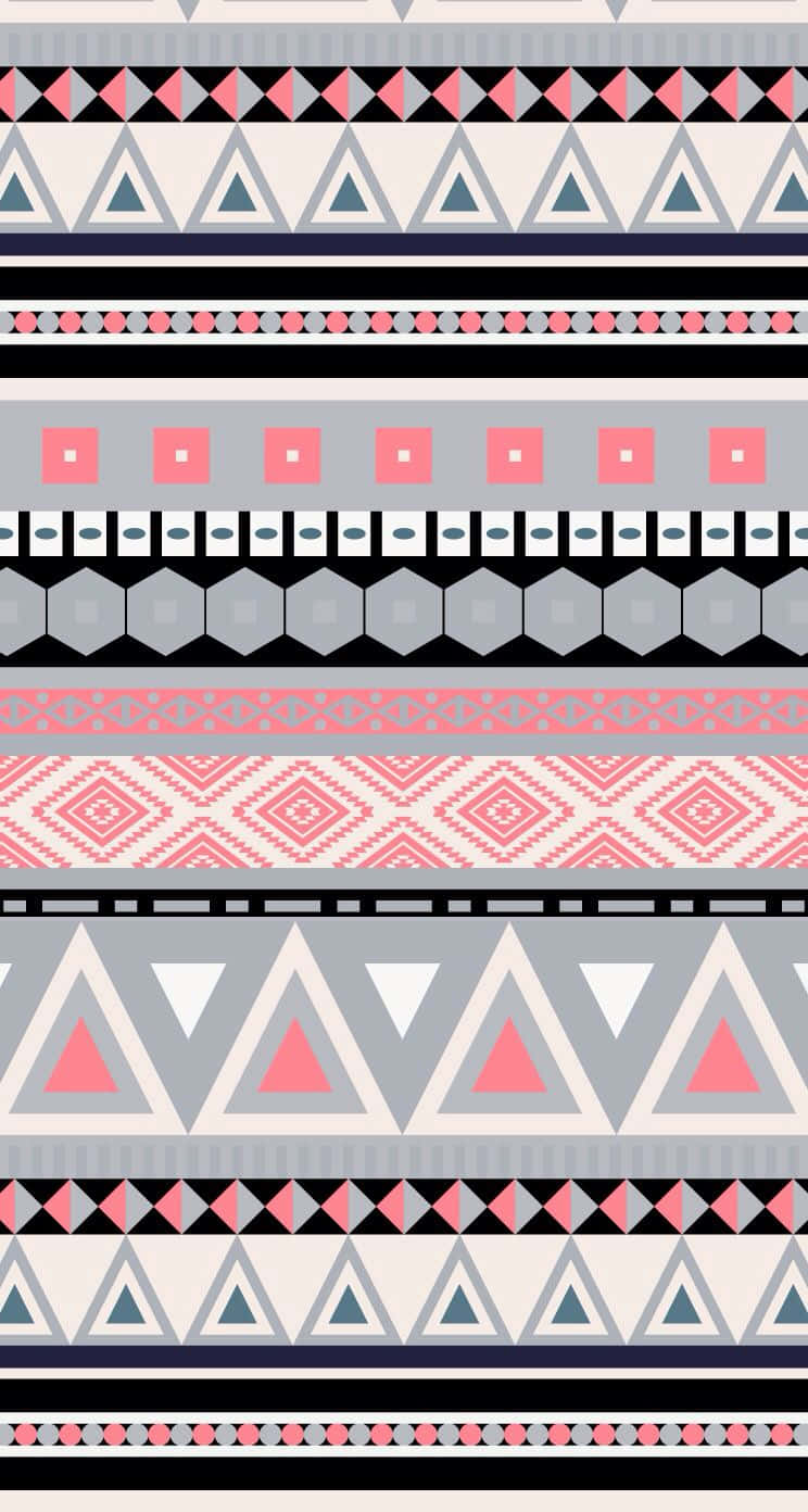 Cute Western, geometric tribal pattern, pink, HD Phone Wallpaper
