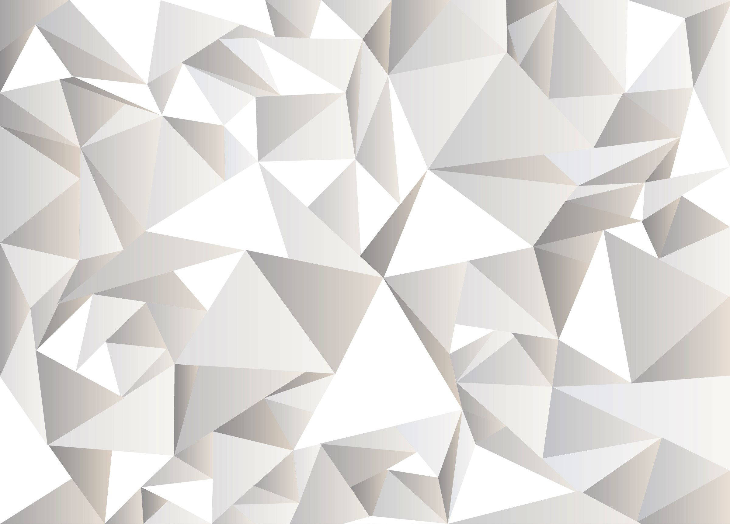 white geometric shapes, interlocking white and gray triangles, low-poly 3d effect, Full HD Desktop Wallpaper
