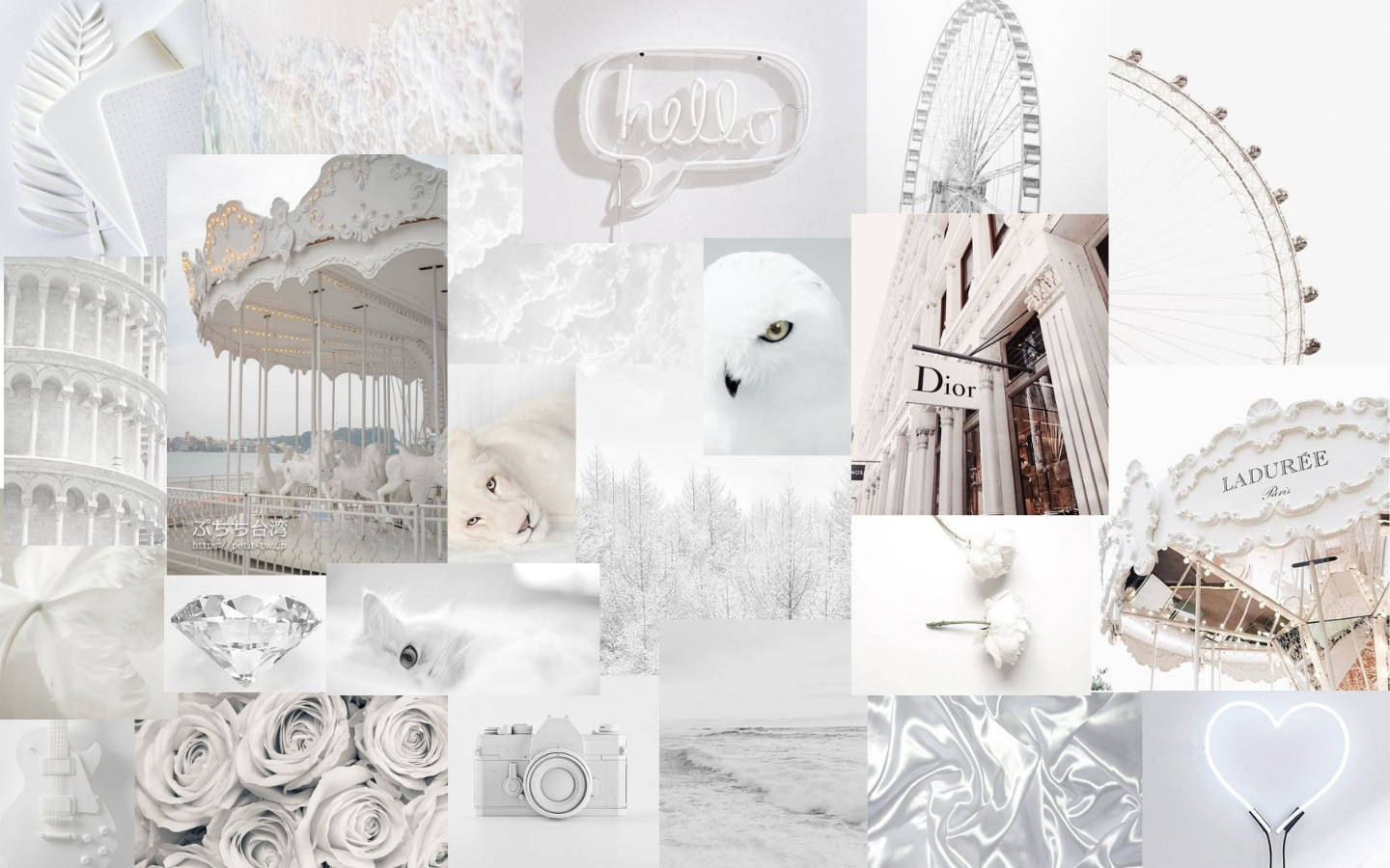 white aesthetic, tumblr, collage, HD Desktop Wallpaper