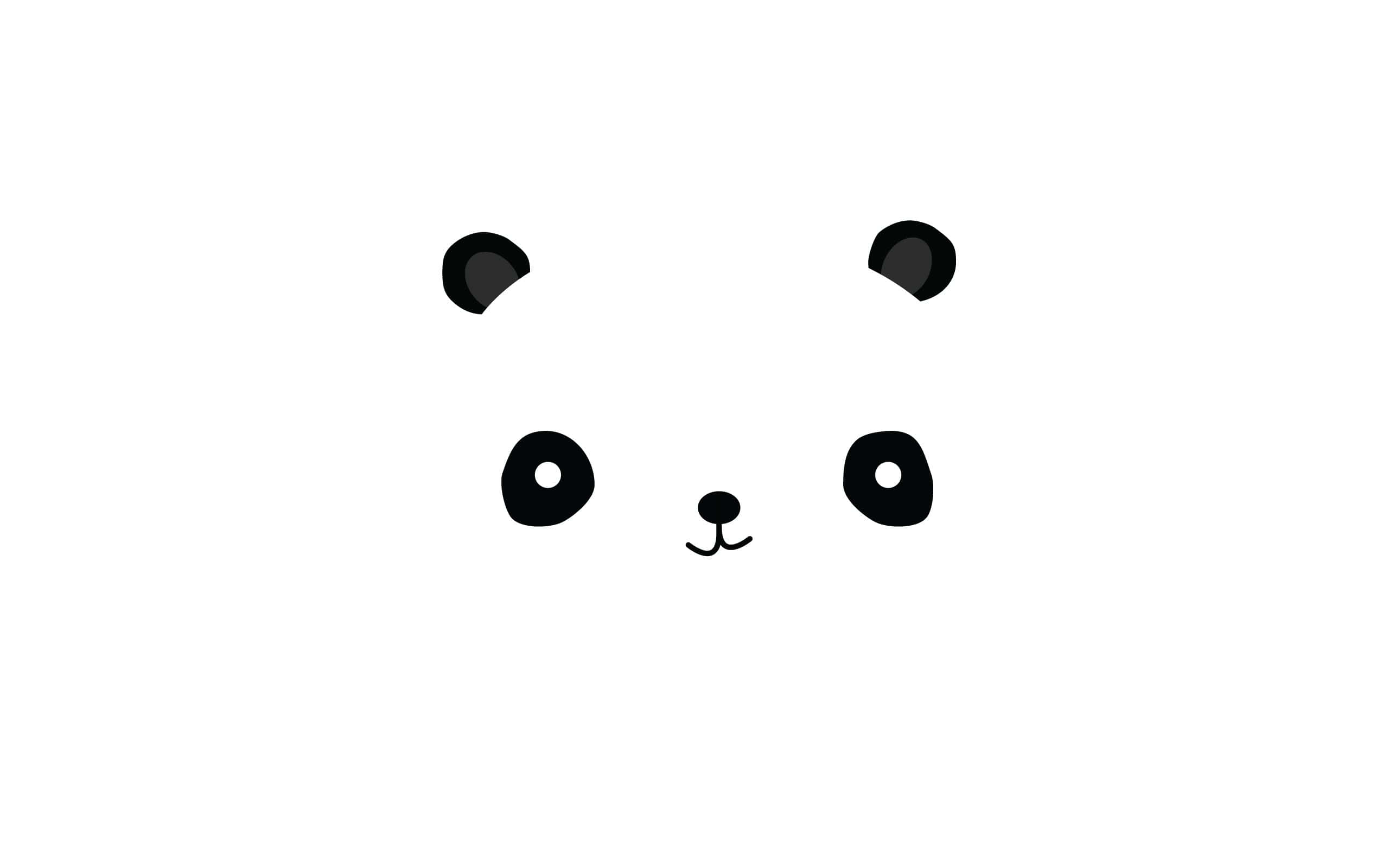 cute panda face, round eyes, nose, 2K Desktop Wallpaper