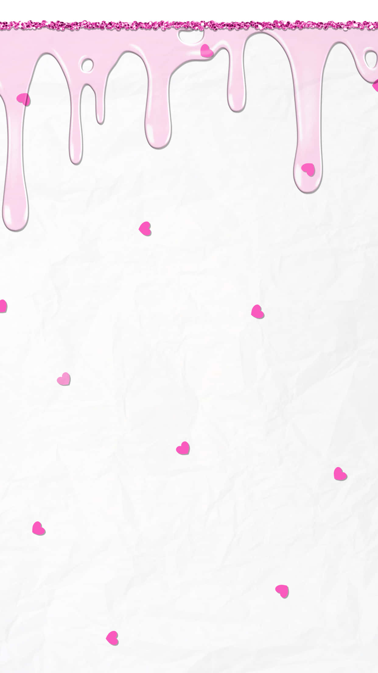 White Ball of joy, pink glittery liquid, crumpled white paper, Full HD Phone Wallpaper