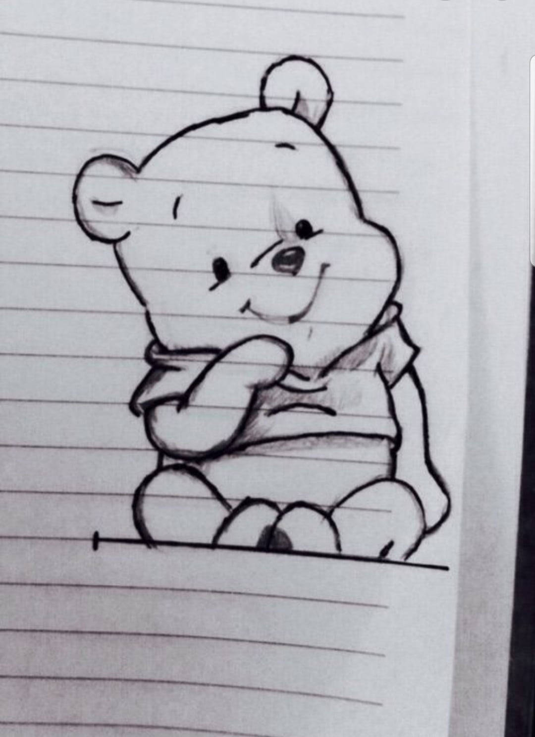Winnie the Pooh, iPhone, notebook paper, HD Phone Wallpaper