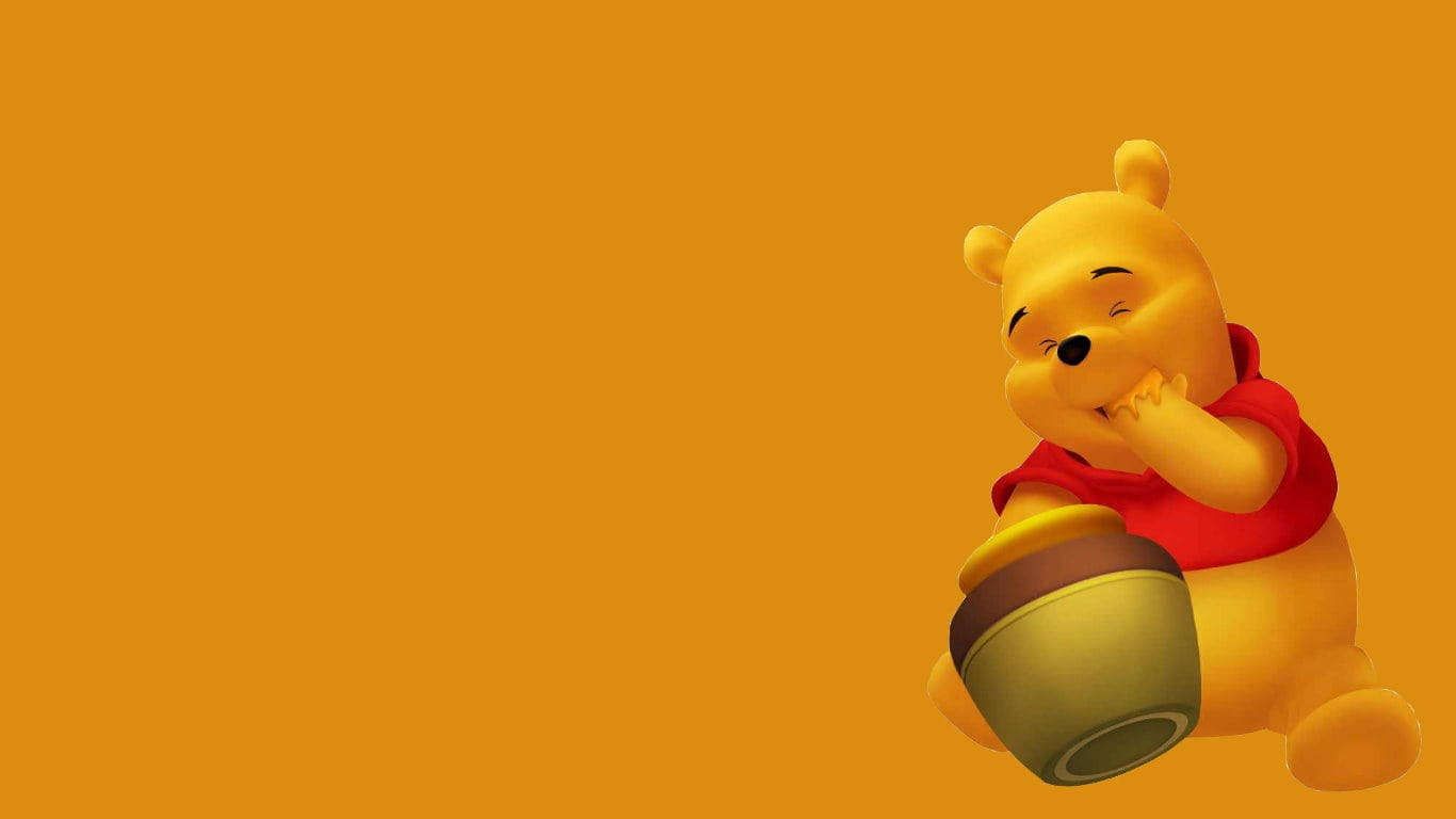 Winnie the Pooh, red shirt, honey pot, HD Desktop Wallpaper