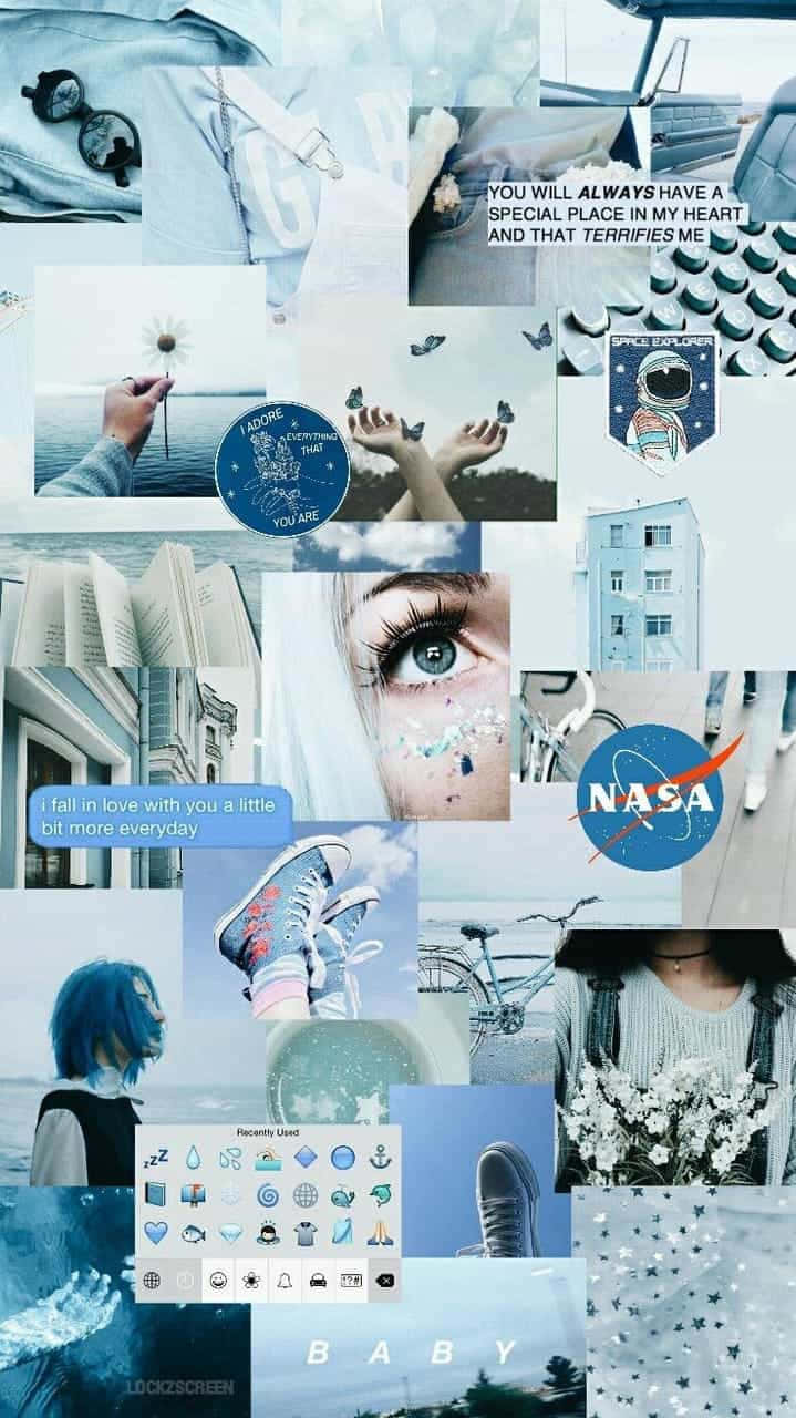 winter aesthetic collage, cool-toned, dreamy aesthetic, HD Phone Wallpaper