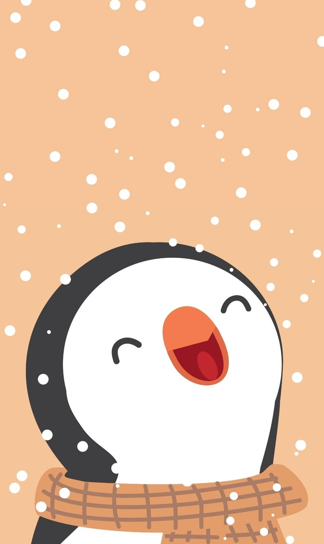 penguin, scarf, plaid scarf, HD Phone Wallpaper