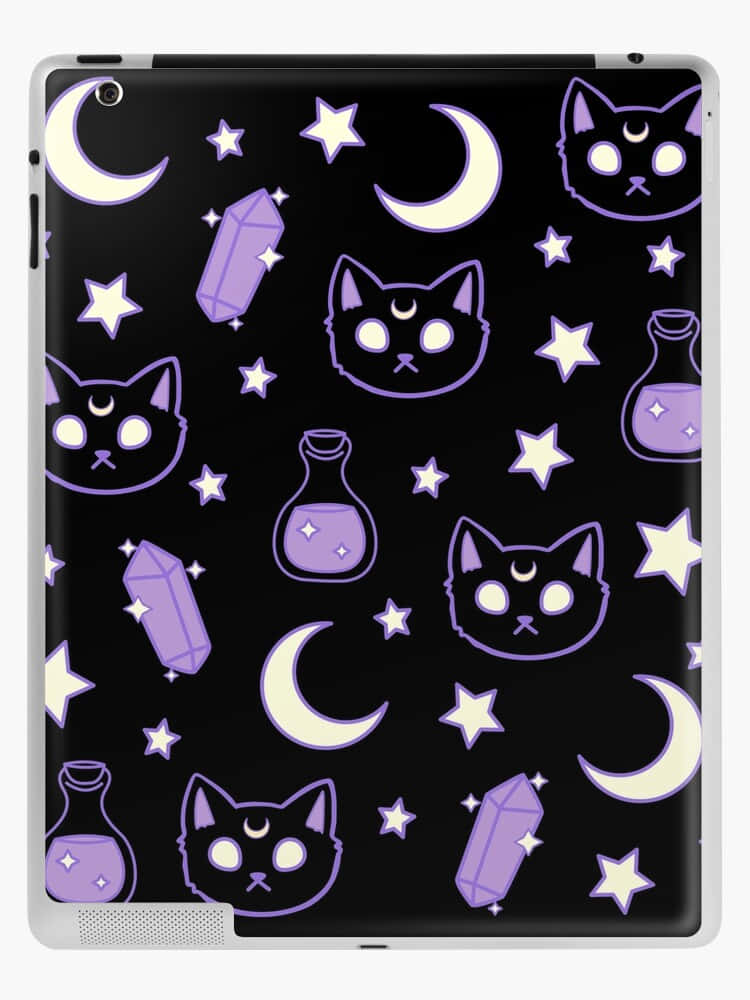 cute witchy, iPad case, black, SD Phone Wallpaper