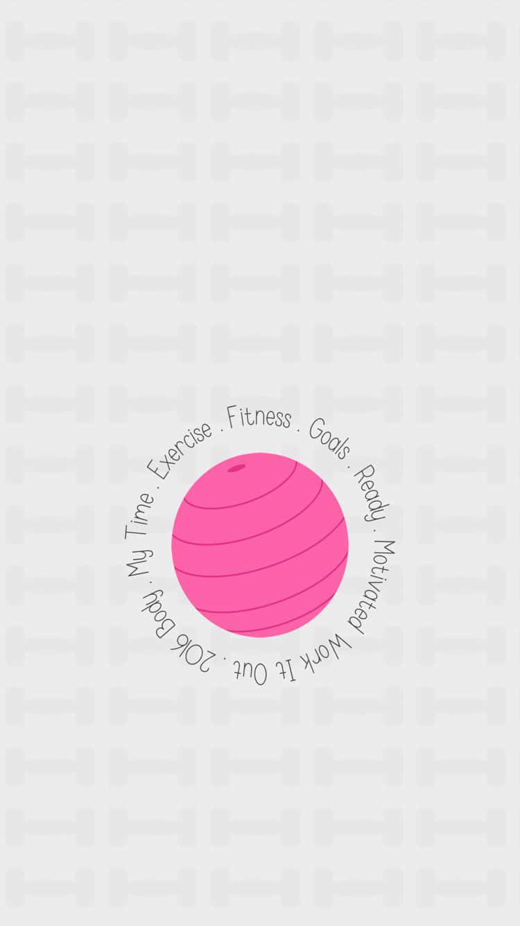 Cute Workout, bright pink exercise ball, light gray background, HD Phone Wallpaper