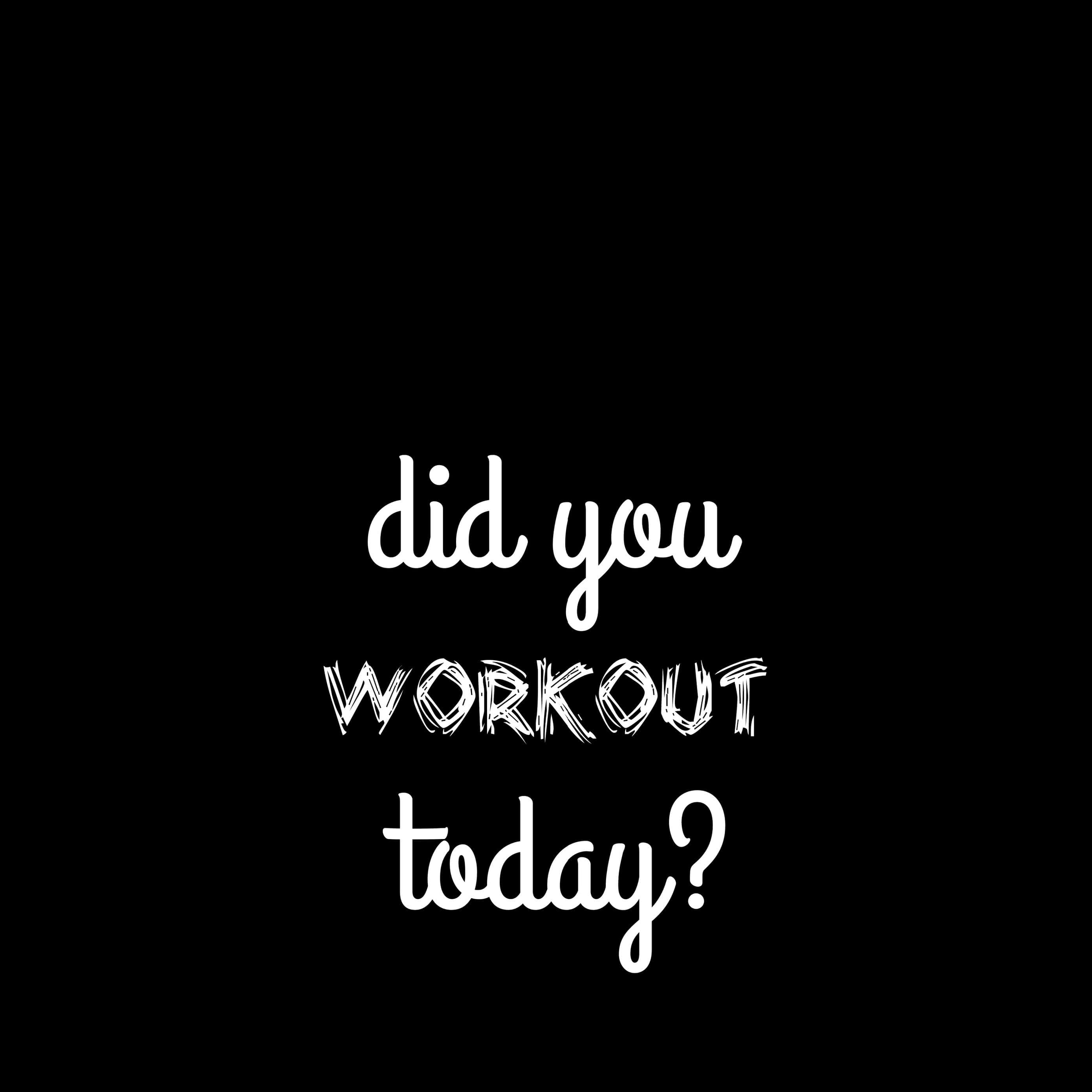 cute workout, white text, did you workout today?, 2K Desktop Wallpaper