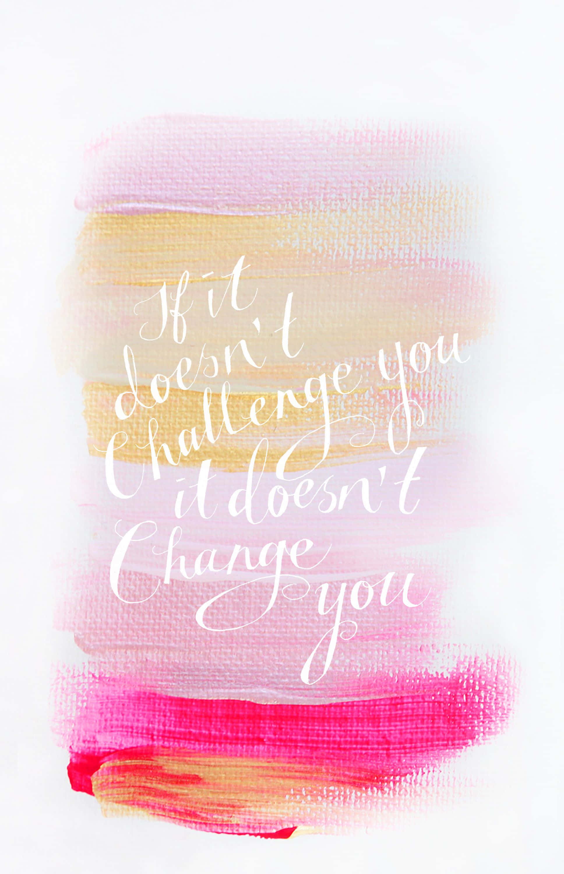 pink yellow and magenta, soft watercolor brushstrokes, elegant white cursive text, 2K Phone Wallpaper