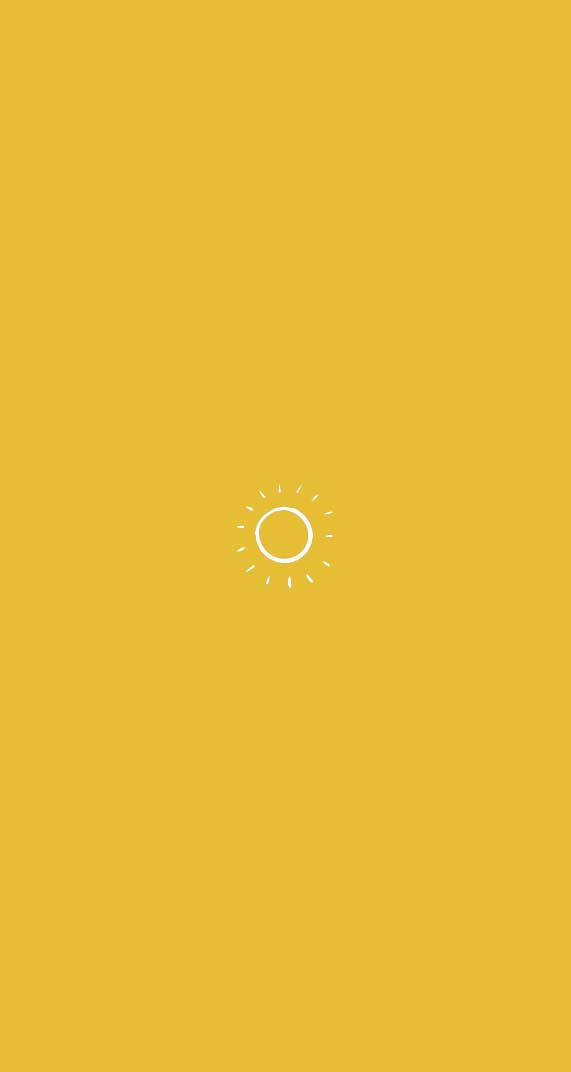 mustard yellow, white sun icon, minimalist, SD Phone Wallpaper