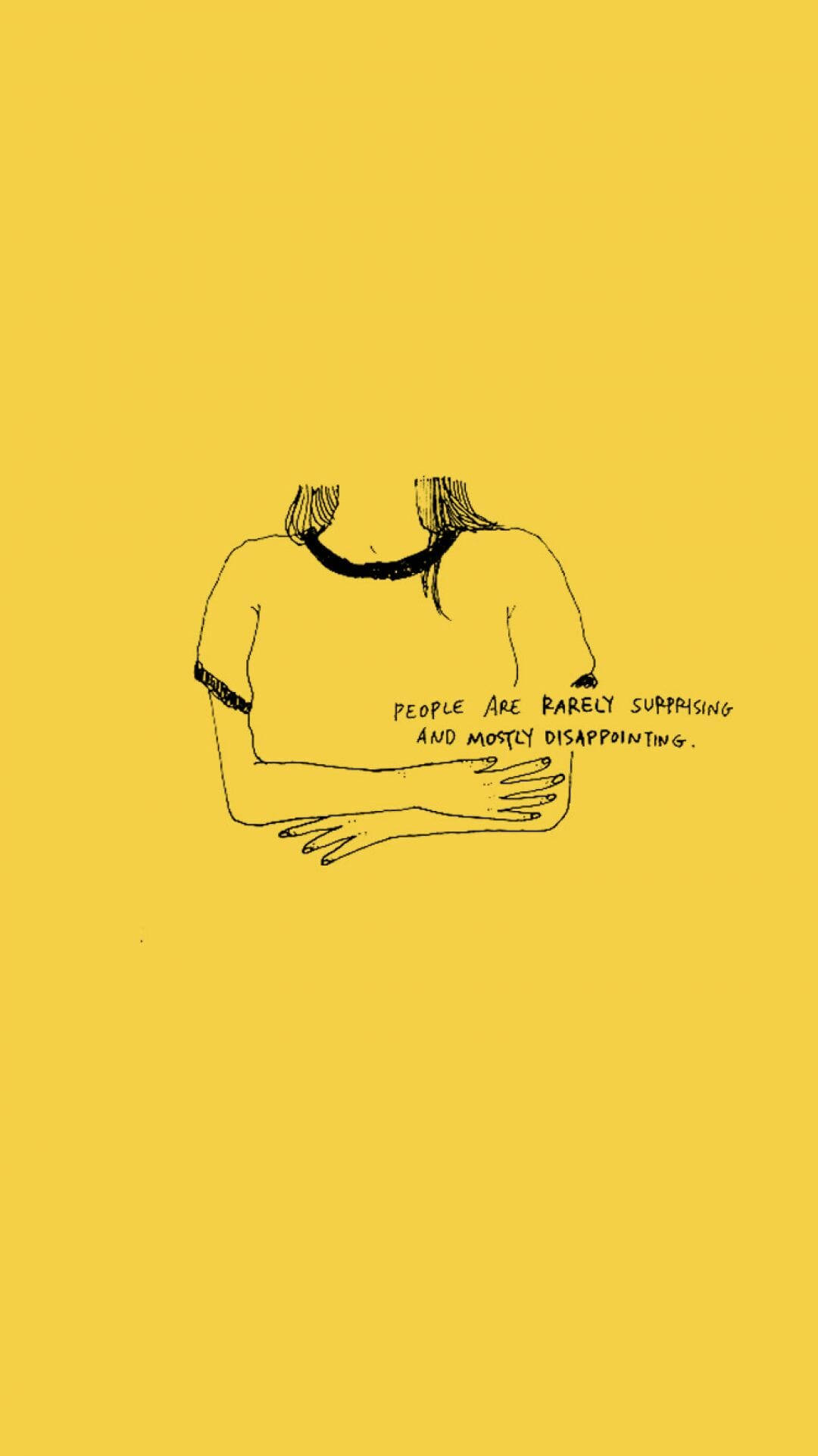 minimalist black line drawing, person with no face, arms crossed, Full HD Phone Wallpaper