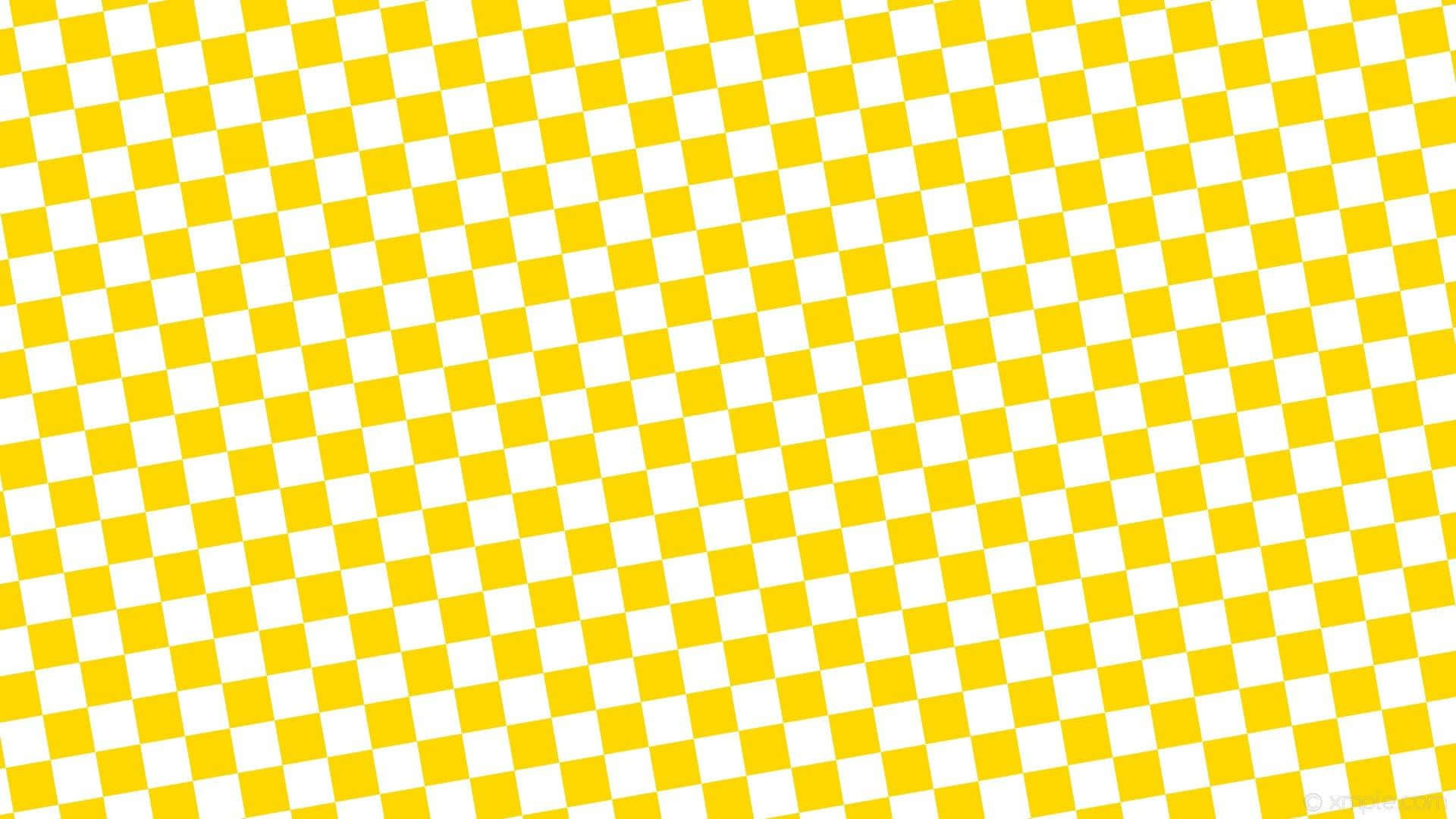 cute yellow desktop, yellow and white checkerboard pattern, diagonally, Full HD Desktop Wallpaper