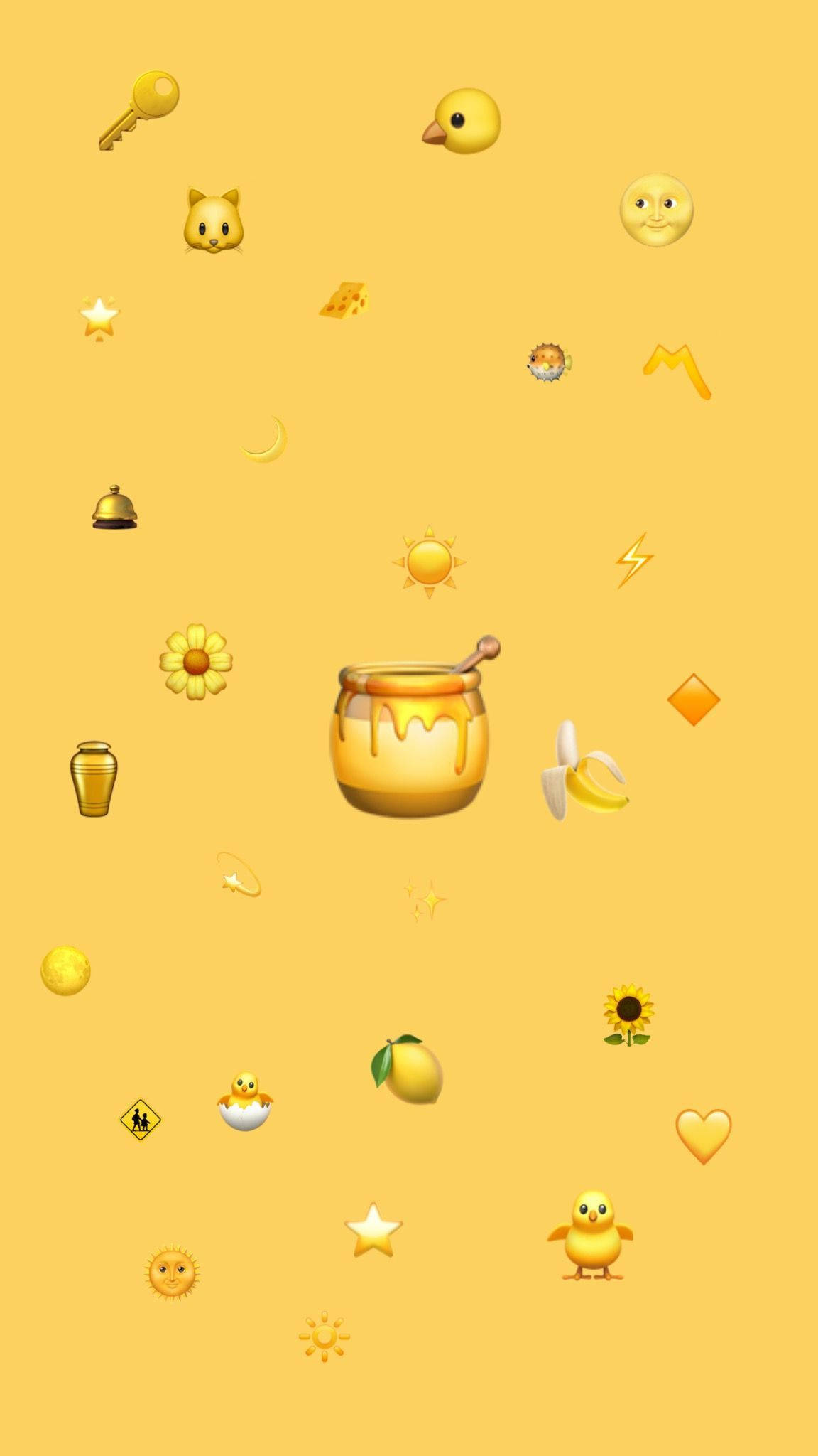 honeybee pot, cute yellow emojis, honey jars, Full HD Phone Wallpaper