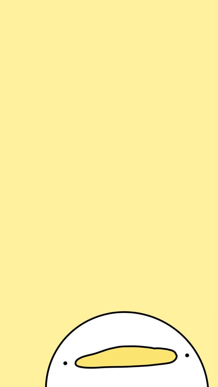 duck head, pastel yellow, minimalist cartoon, HD Phone Wallpaper