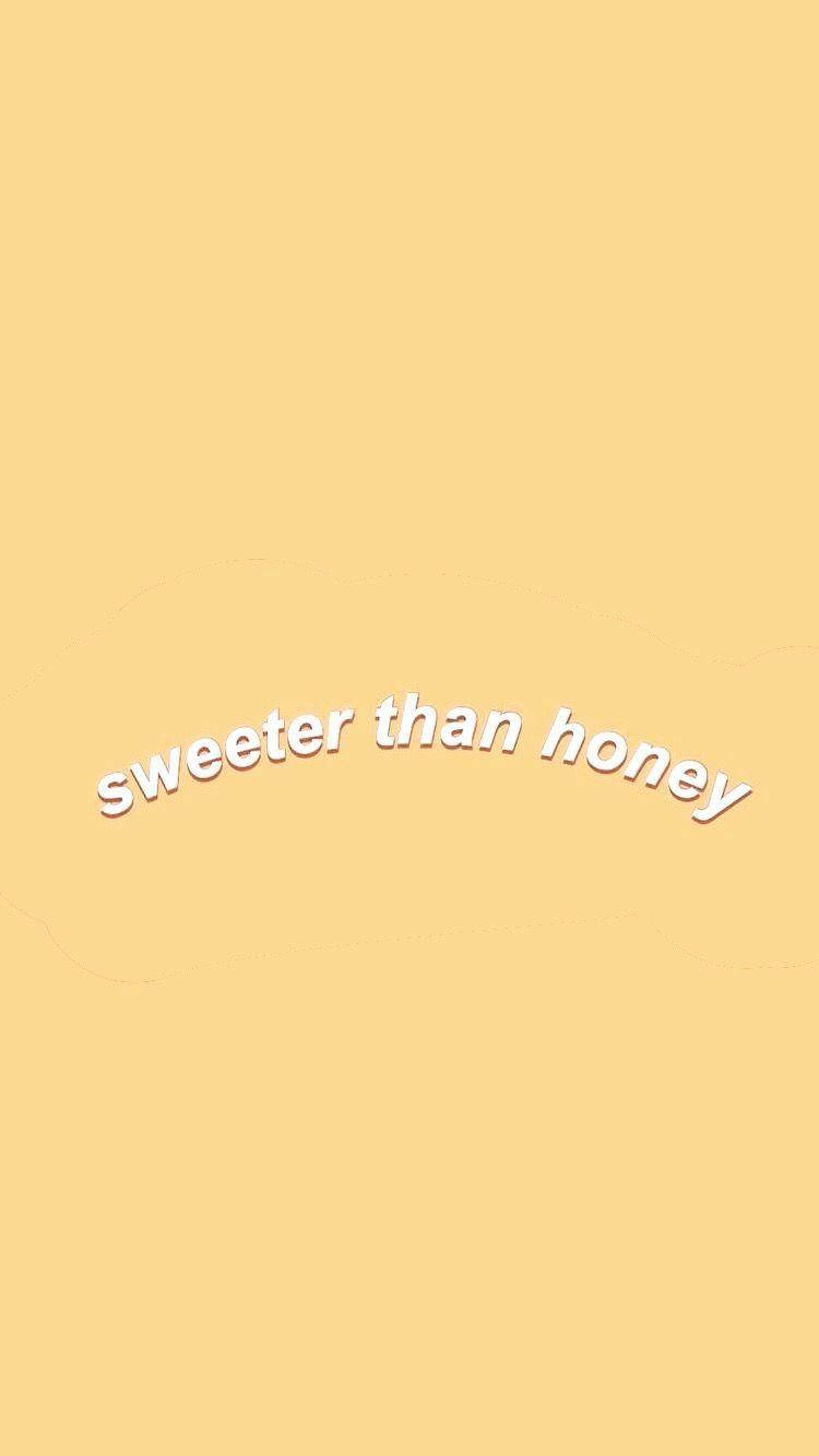 sweeter than honey, pastel yellow, minimalist, HD Phone Wallpaper