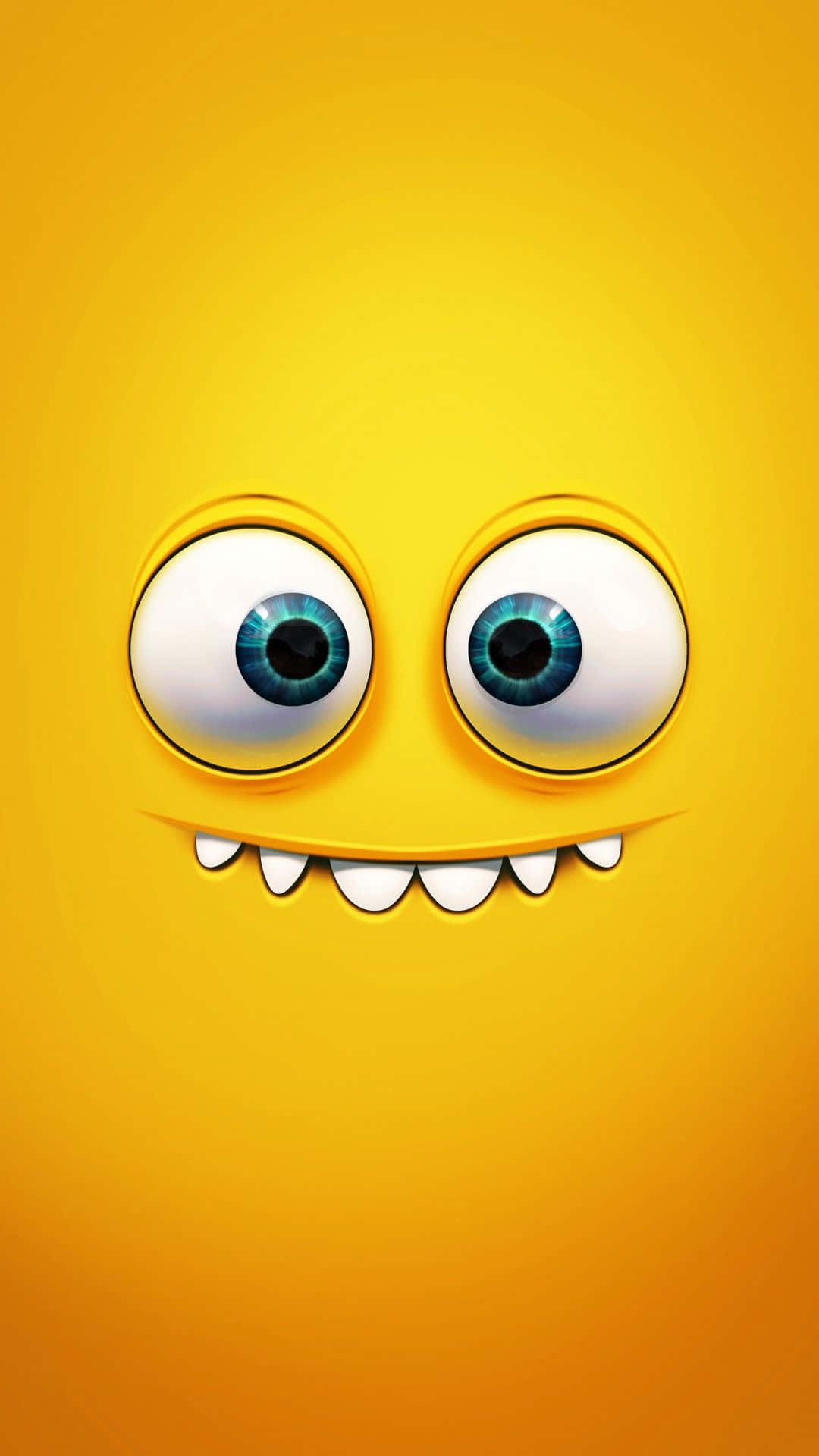 cute emoji, 1080 x 1920, yellow cartoon monster, Full HD Phone Wallpaper