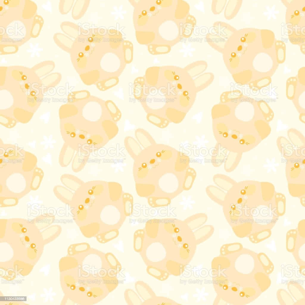 kawaii yellow, pastel yellow, white spots, SD Desktop Wallpaper