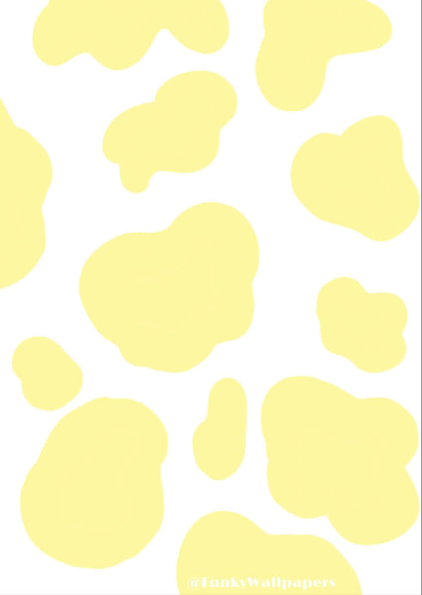 pastel yellow, organic shapes, white background, SD Phone Wallpaper