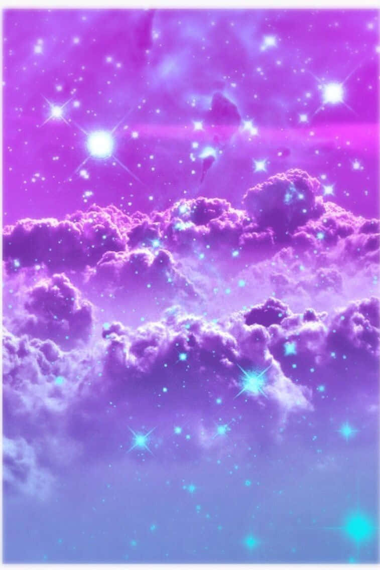 pastel galaxy, vibrant purple, blue clouds, SD Phone Wallpaper