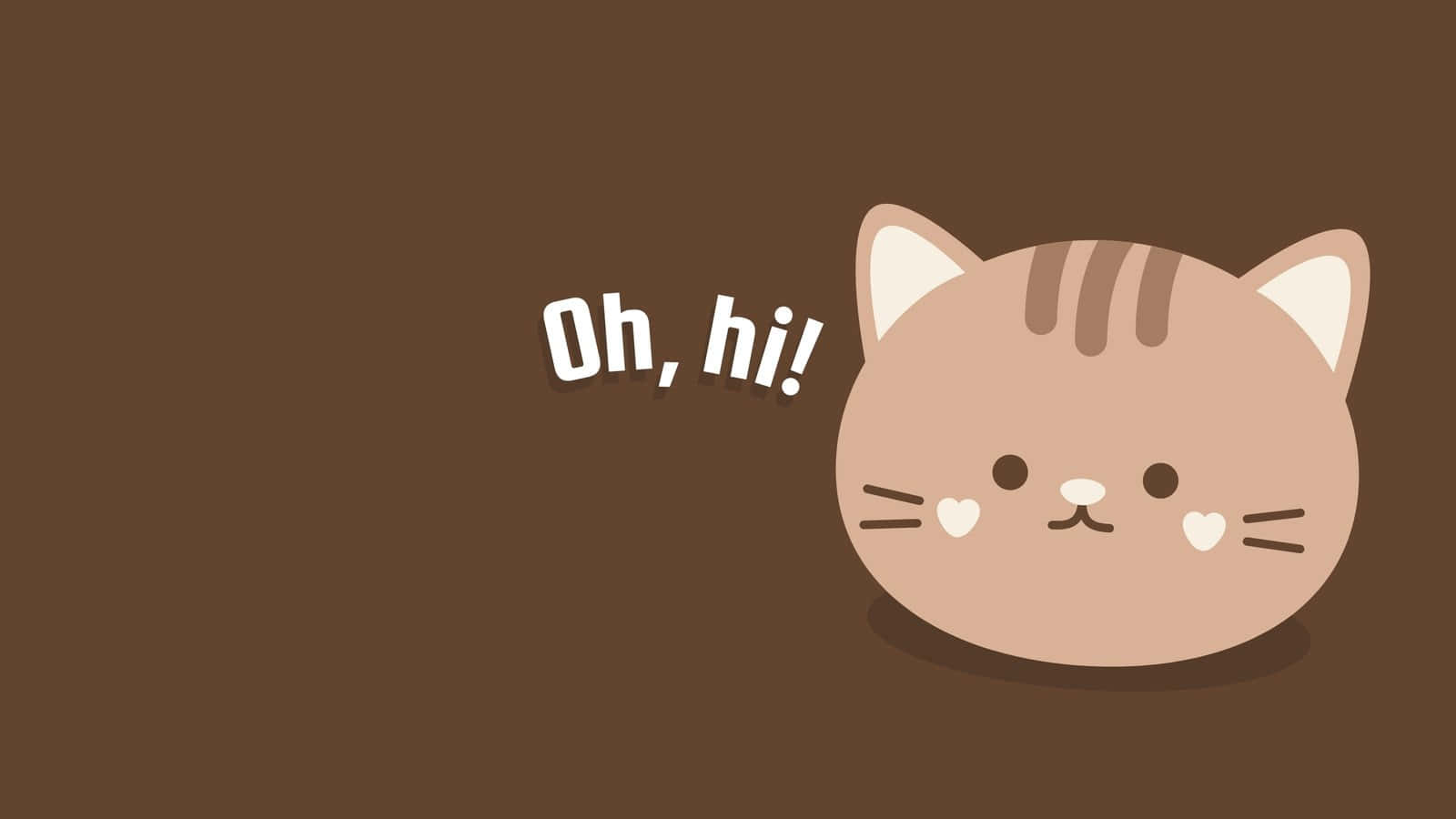 cute cat, heart-shaped whiskers, striped ears, HD Desktop Wallpaper