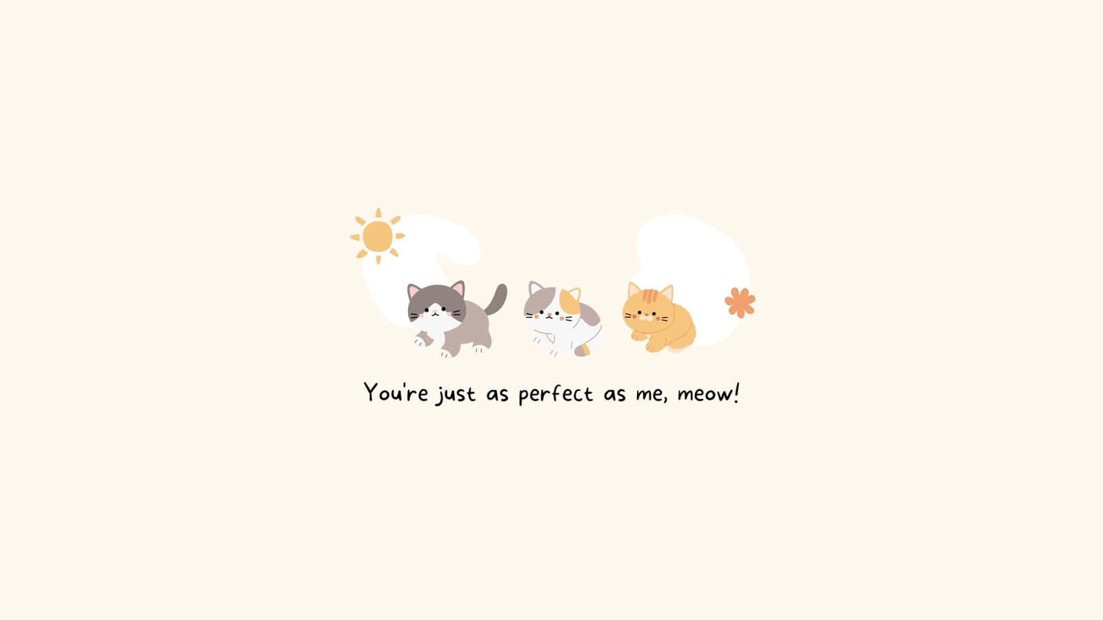 cat, cartoon cats, sun motif, HD Desktop Wallpaper