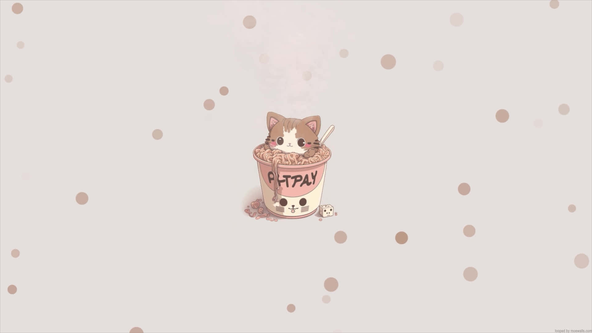 kitten, ramen cup, steaming cup of instant noodles, Full HD Desktop Wallpaper