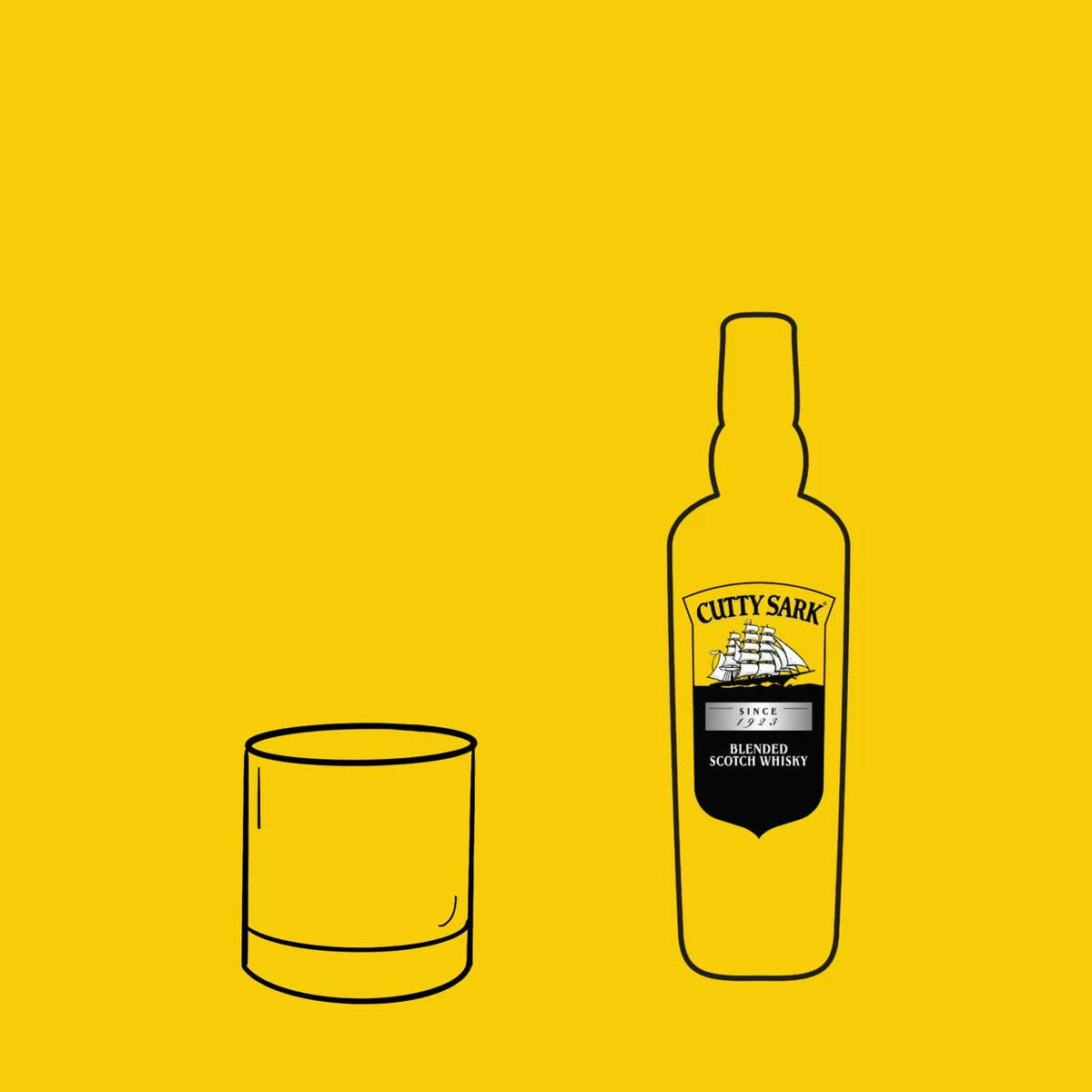 Cutty Sark, whisky bottle, glass, SD Desktop Wallpaper